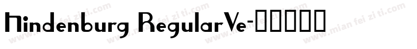 Hindenburg RegularVe字体转换